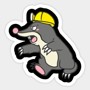 Mole Gardener Animal Funny Garden Gift Cool Sticker